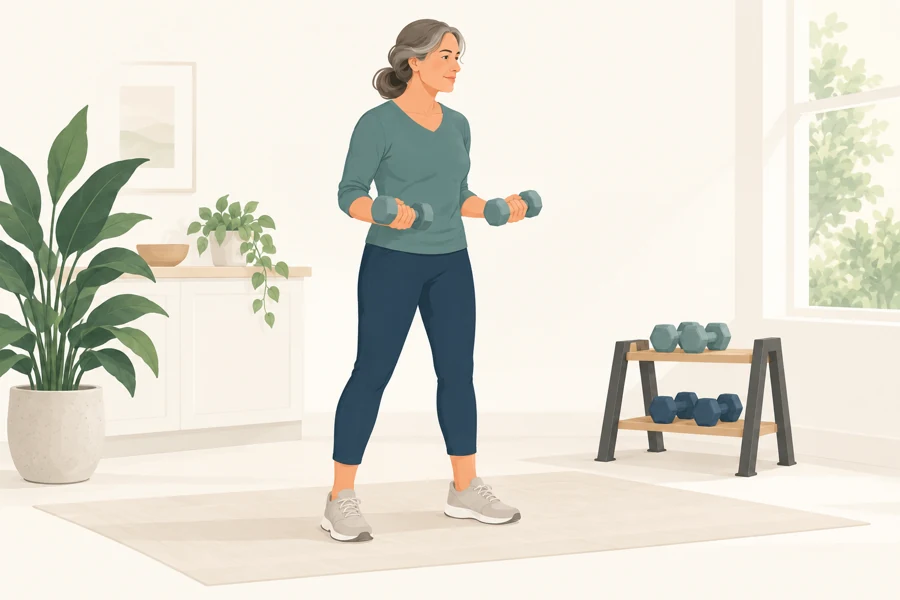 Exercise and fitness guide illustration